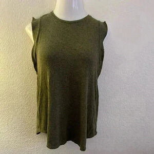 💥Old Navy Ruffle Sleeve Olive Top S